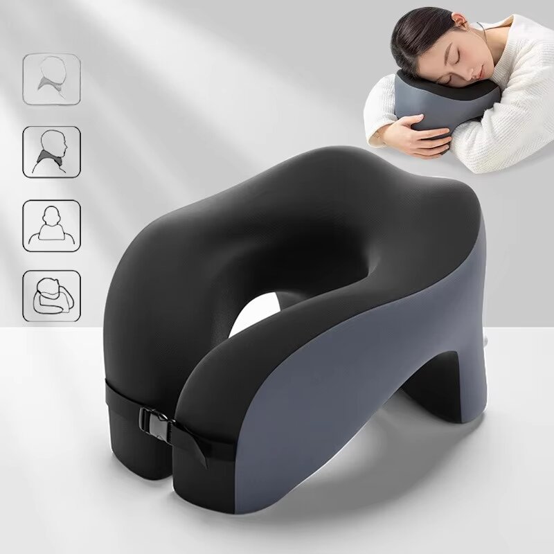 Neck Traction Pillow - 1pc Memory Foam U-shaped Pillow, Travel
