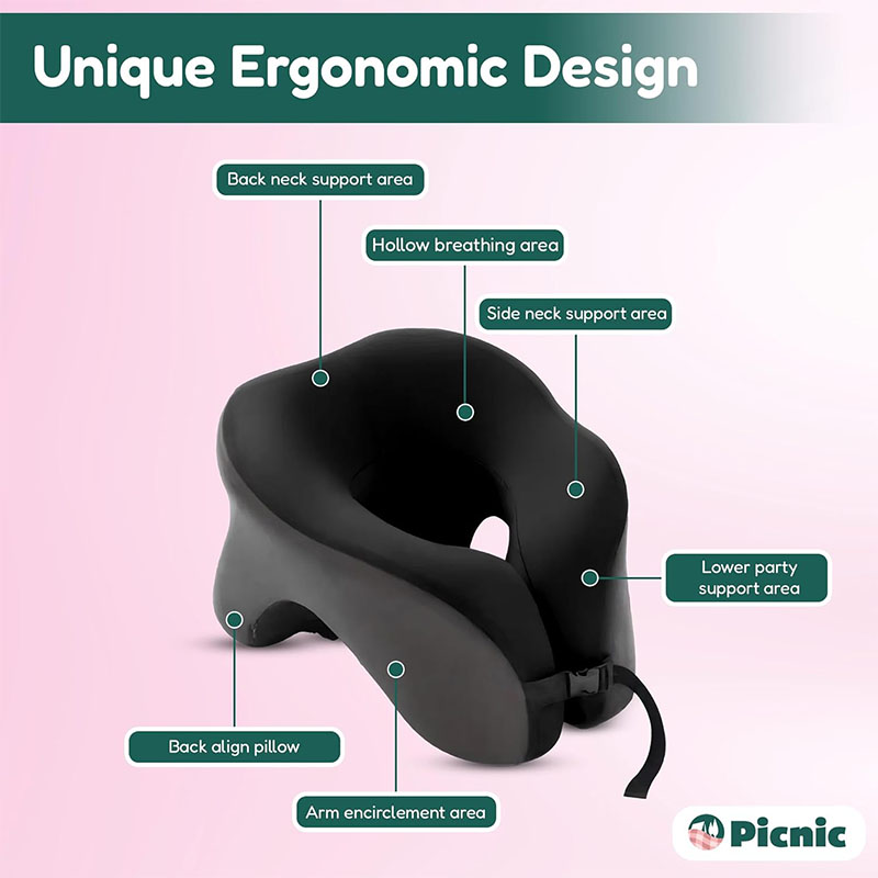 1pc Memory Foam U-shaped Pillo - Neck Traction Pillow ulasan dan harga
