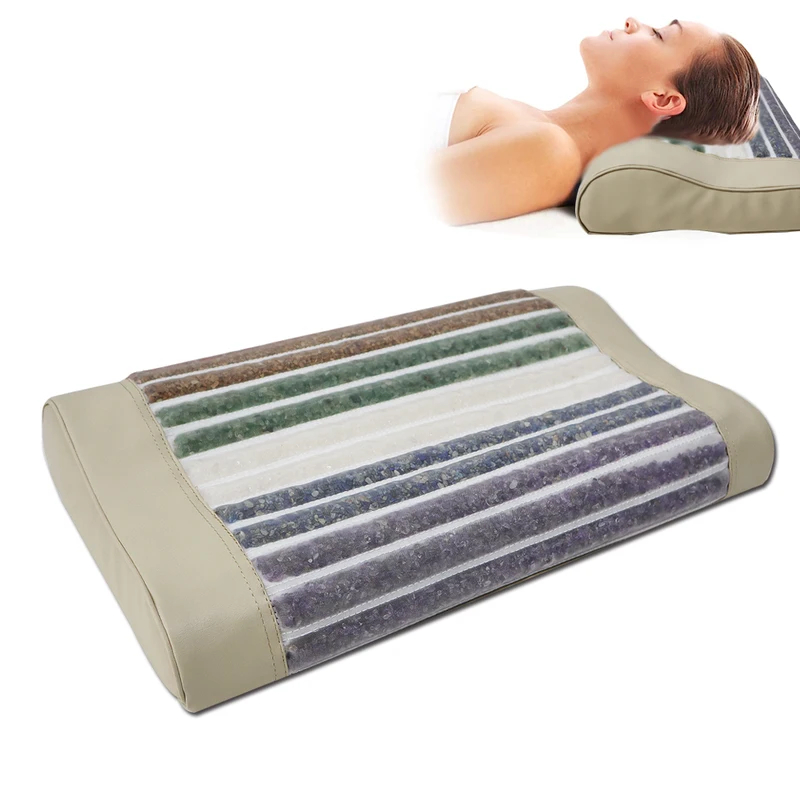 Crystal Pillow Jade Gem Massag - Neck Traction Pillow ulasan dan harga