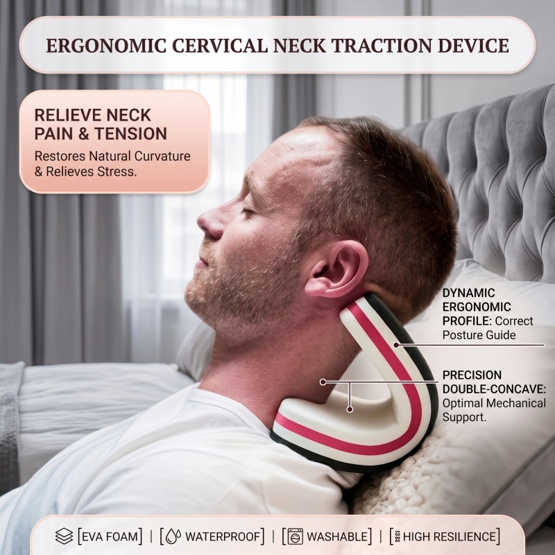 New Design Neck and Shoulder R - Neck Traction Pillow ulasan dan harga