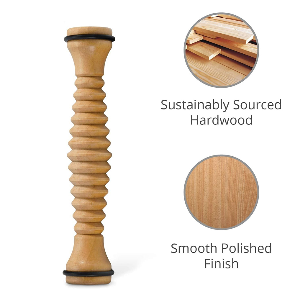 Wooden Massager Body Back Wood - Reflexology Foot Roller ulasan dan harga