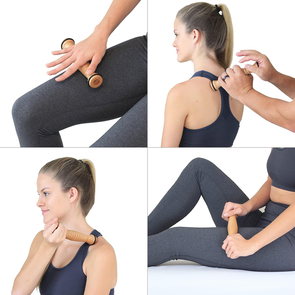 Wooden Massager Body Back Wood - Reflexology Foot Roller ulasan dan harga