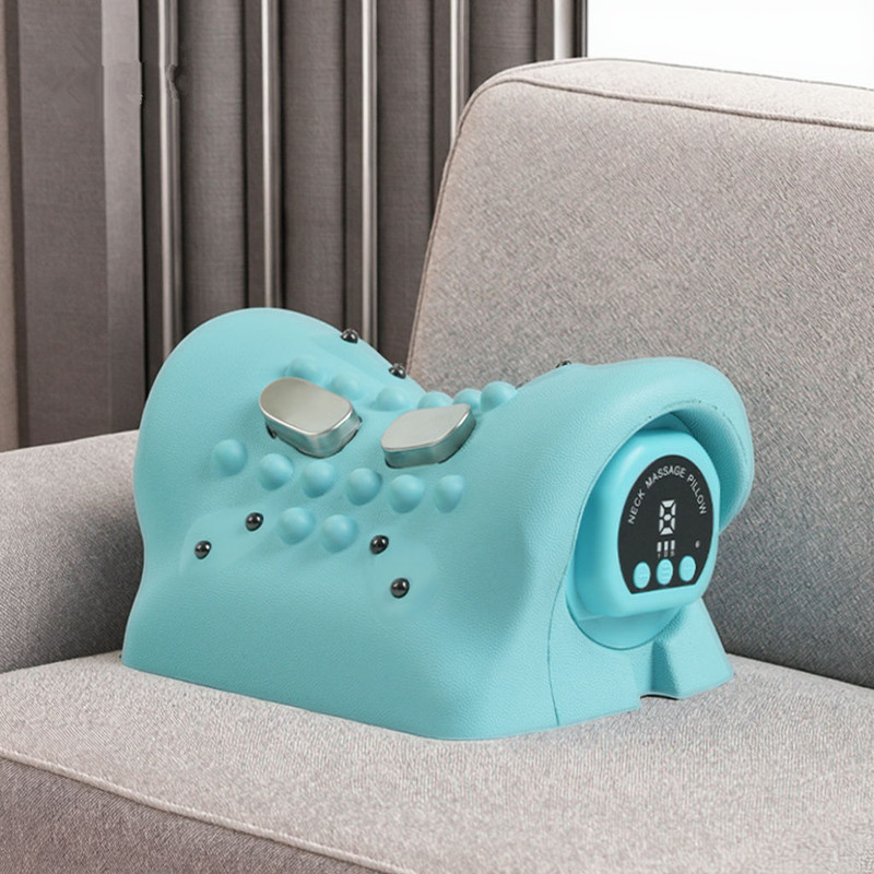 Electric Heated EMS Pulse Cerv - Neck Traction Pillow ulasan dan harga