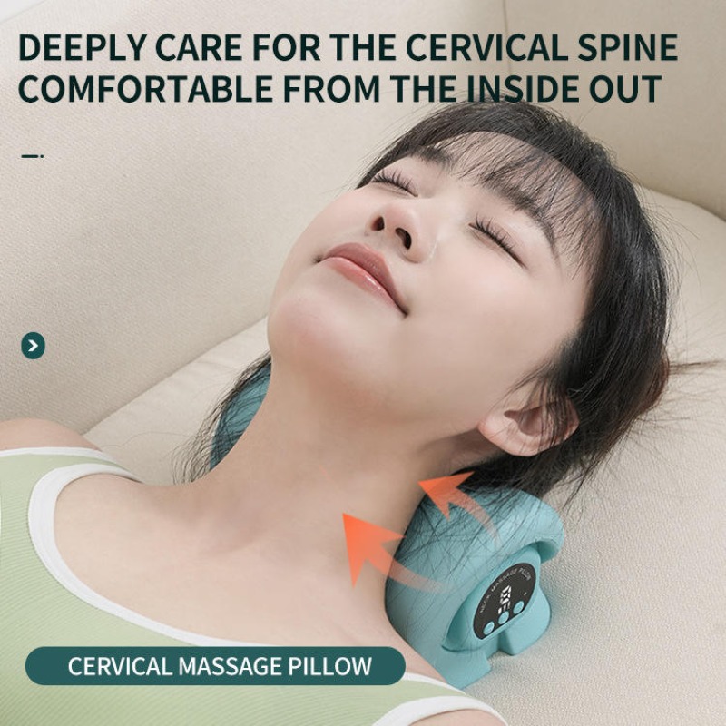 Electric Heated EMS Pulse Cerv - Neck Traction Pillow ulasan dan harga
