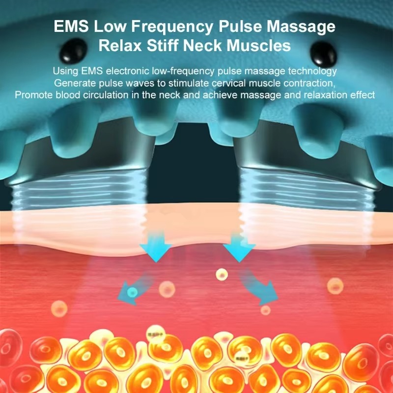 Electric Heated EMS Pulse Cerv - Neck Traction Pillow ulasan dan harga