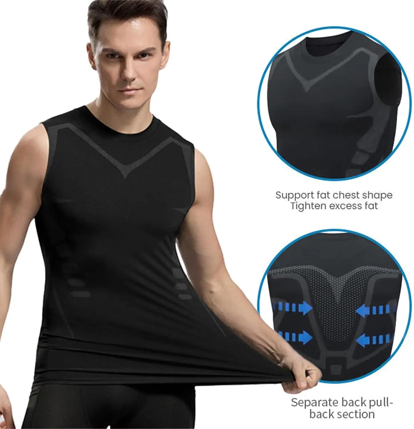 Compression Tank Top Mens Gym  - Health Wellness And Fitness ulasan dan harga