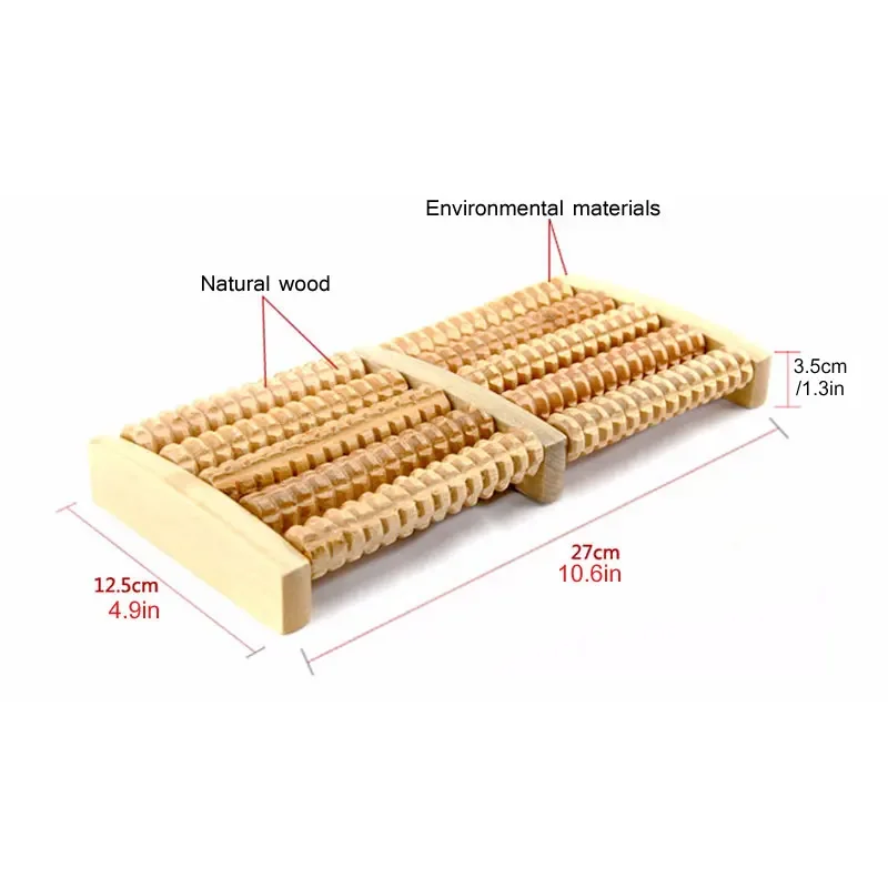Wooden Foot Massage Roller Rel - Reflexology Foot Roller ulasan dan harga