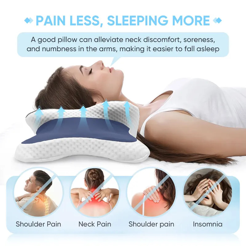 Memory Foam Pillow Cervical Pi - Neck Traction Pillow ulasan dan harga