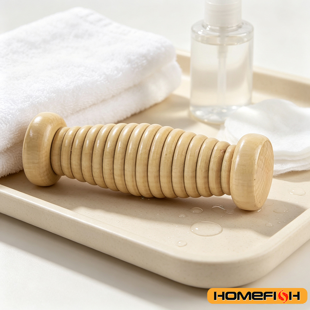 Wooden Massager Body Back Wood - Reflexology Foot Roller ulasan dan harga