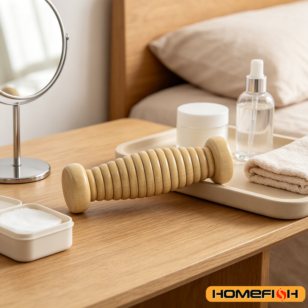 Wooden Massager Body Back Wood - Reflexology Foot Roller ulasan dan harga