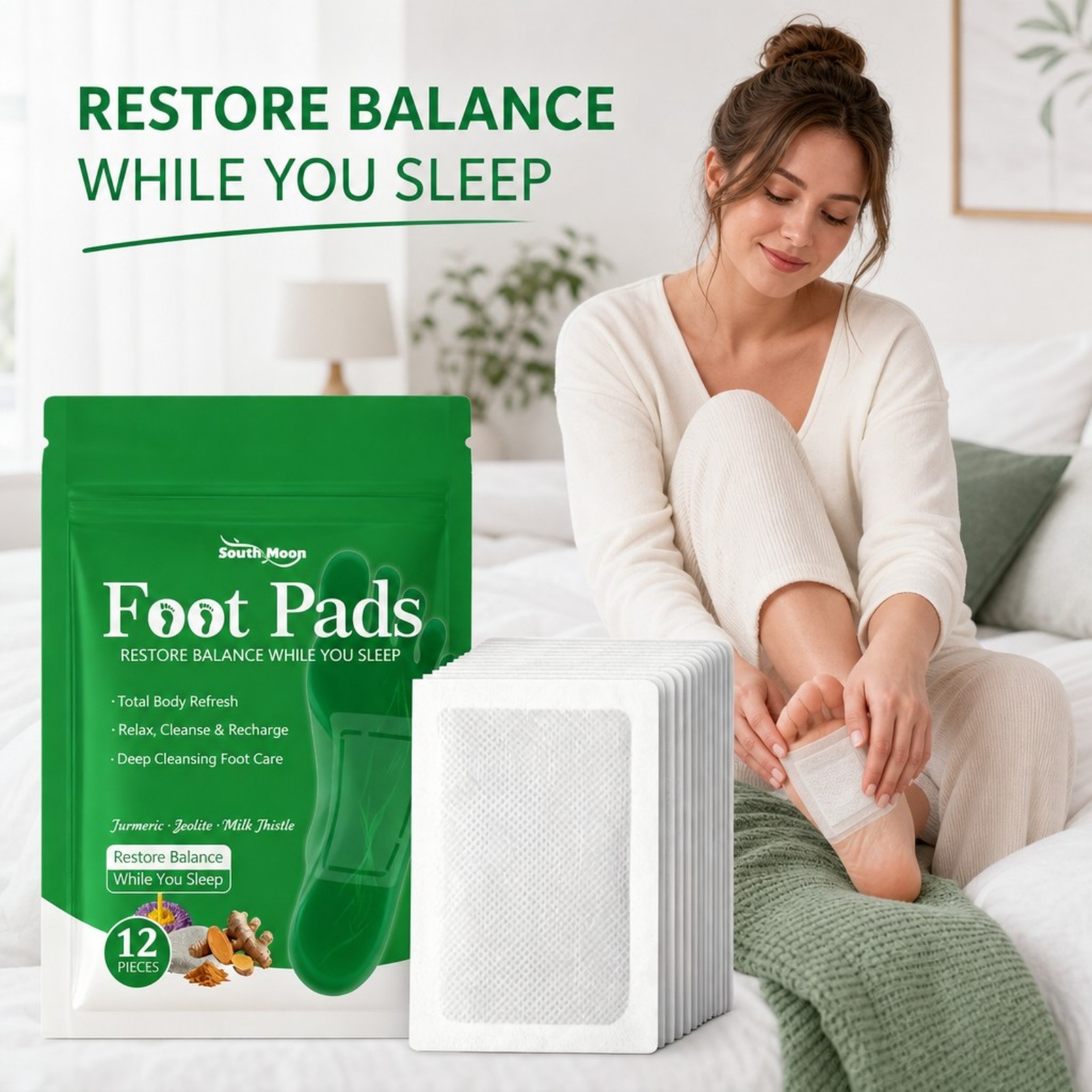 12/36/60/120pcs Turmeric Foot  - Detox Foot Patch ulasan dan harga